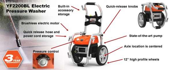 YF2200BL Electric Pressure Washer - Image 4