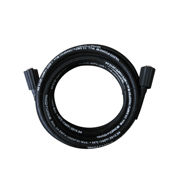 Yard Force Universal-Fit 1/4 in. Pressure Washer Rubber Hose – 3,600 PSI