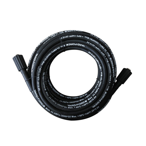 Yard Force Universal-Fit 1/4 in. Pressure Washer Rubber Hose – 3,600 PSI